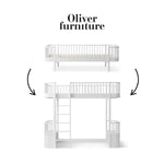 OLIVER FURNITURE - 041707 - Kit De Conversion Original, Lit Banquette - En Lit Mezzanine Haut, Blanc