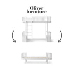 OLIVER FURNITURE - 041717 - Kit De Conversion Original, Lit Mezzanine Haut - En Lit, Blanc
