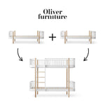 OLIVER FURNITURE - 041743 - Kit De Conversion Original, 2 Lits – En Lit Superposé, Blanc/chêne