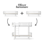 OLIVER FURNITURE - 041744 - Kit De Conversion Original, 2 Lits Banquette – En Lit Superposé, Blanc