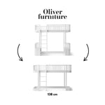 OLIVER FURNITURE - 041750 - Kit De Conversion Original, Lit Mezzanine Haut - En Lit Mezzanine Mi - haut 138 Cm, Blanc