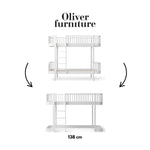 OLIVER FURNITURE - 041752 - Kit De Conversion Original, Lit Superposé - En Lit Mezzanine Mi - haut 138 Cm, Blanc