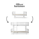 OLIVER FURNITURE - 041756 - Kit De Conversion Original, Lit Junior - En Lit Superposé Mi - haut, Blanc
