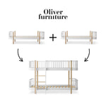 OLIVER FURNITURE - 041761 - Kit De Conversion Original, 2 Lits – En Lit Superposé Mi - haut, Blanc/chêne