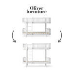 OLIVER FURNITURE - 041776 - Kit De Conversion Original, Lit Superposé Mi - haut - En Lit Superposé, Blanc