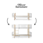 OLIVER FURNITURE - 041779 - Kit De Conversion Original, Lit - En Lit Superposé Mi - haut, Blanc/chêne