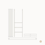 OLIVER FURNITURE - 041781 - Kit De Conversion - Lit Bébé Évolutif Mini+, Avec Kit Junior Inclus - En Lit Mezzanine Mi - haut, Chêne