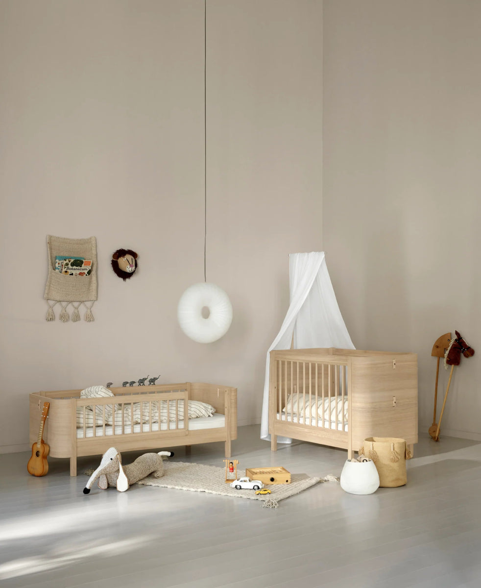 OLIVER FURNITURE - 041782 - Kit De Conversion - Lit Bébé Évolutif Mini+, Avec Kit Junior Inclus - En Lit Superposé Mi - haut, Chêne