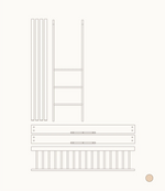 OLIVER FURNITURE - 041783 - Kit De Conversion - Lit Bébé Évolutif Mini+ & Lit Junior - En Lit Superposé Mi - haut, Chêne