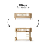 OLIVER FURNITURE - 041785 - Kit De Conversion Mini+, Lit Junior - En Lit Mezzanine Mi - haut, Chêne
