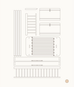 OLIVER FURNITURE - 041789 - Kit De Conversion Mini+, Lit Mezzanine Mi - haut - En Lit Superposé Mi - haut, Chêne