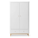 OLIVER FURNITURE - Armoire 2 Portes Wood, Blanc/Chêne