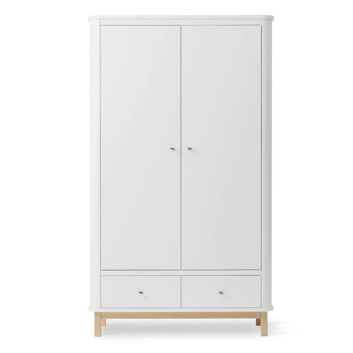 OLIVER FURNITURE - Armoire 2 Portes Wood, Blanc/Chêne