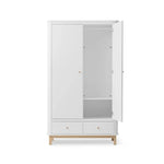 OLIVER FURNITURE - Armoire 2 Portes Wood, Blanc/Chêne