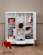 OLIVER FURNITURE - Armoire 3 Portes Wood, Blanc/Chêne