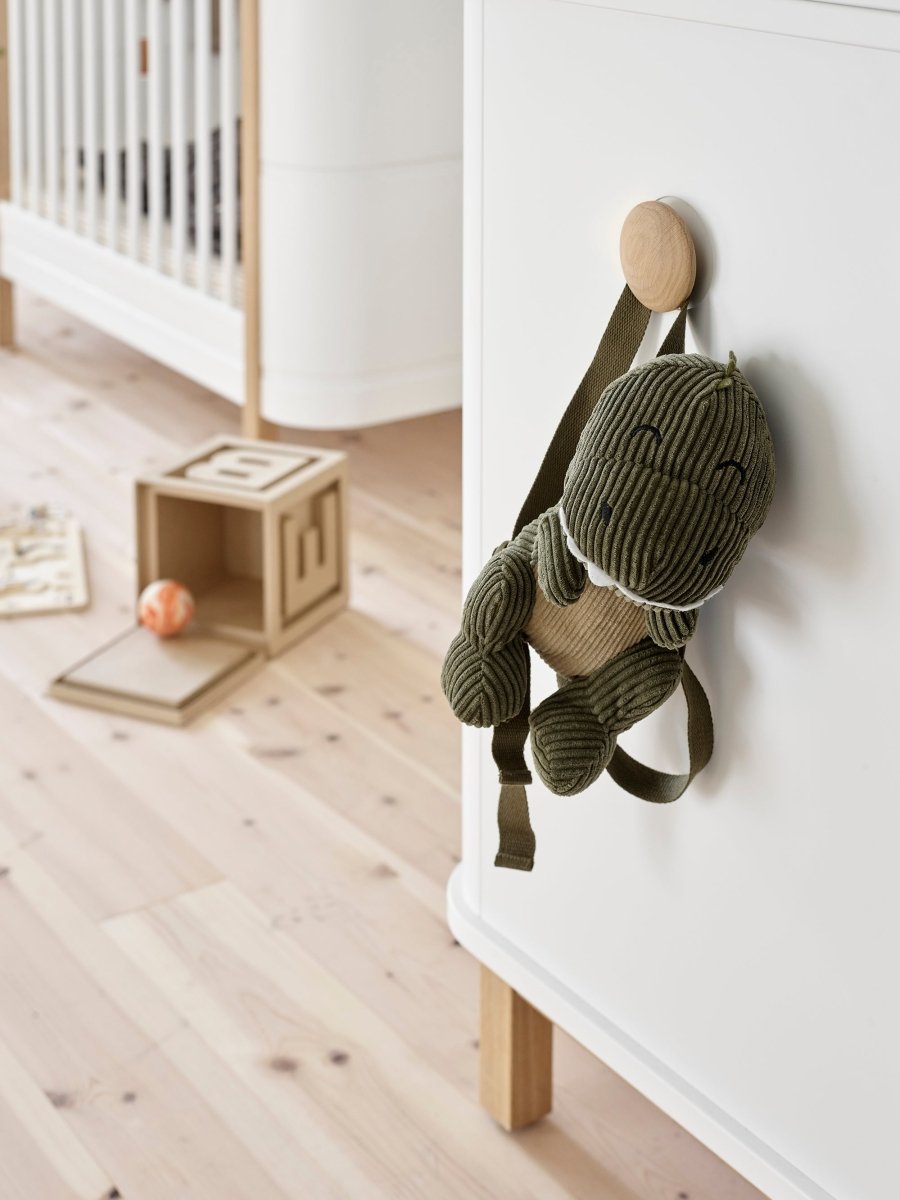 OLIVER FURNITURE - Armoire Multi - Rangement 3 Portes, Blanc/Chêne