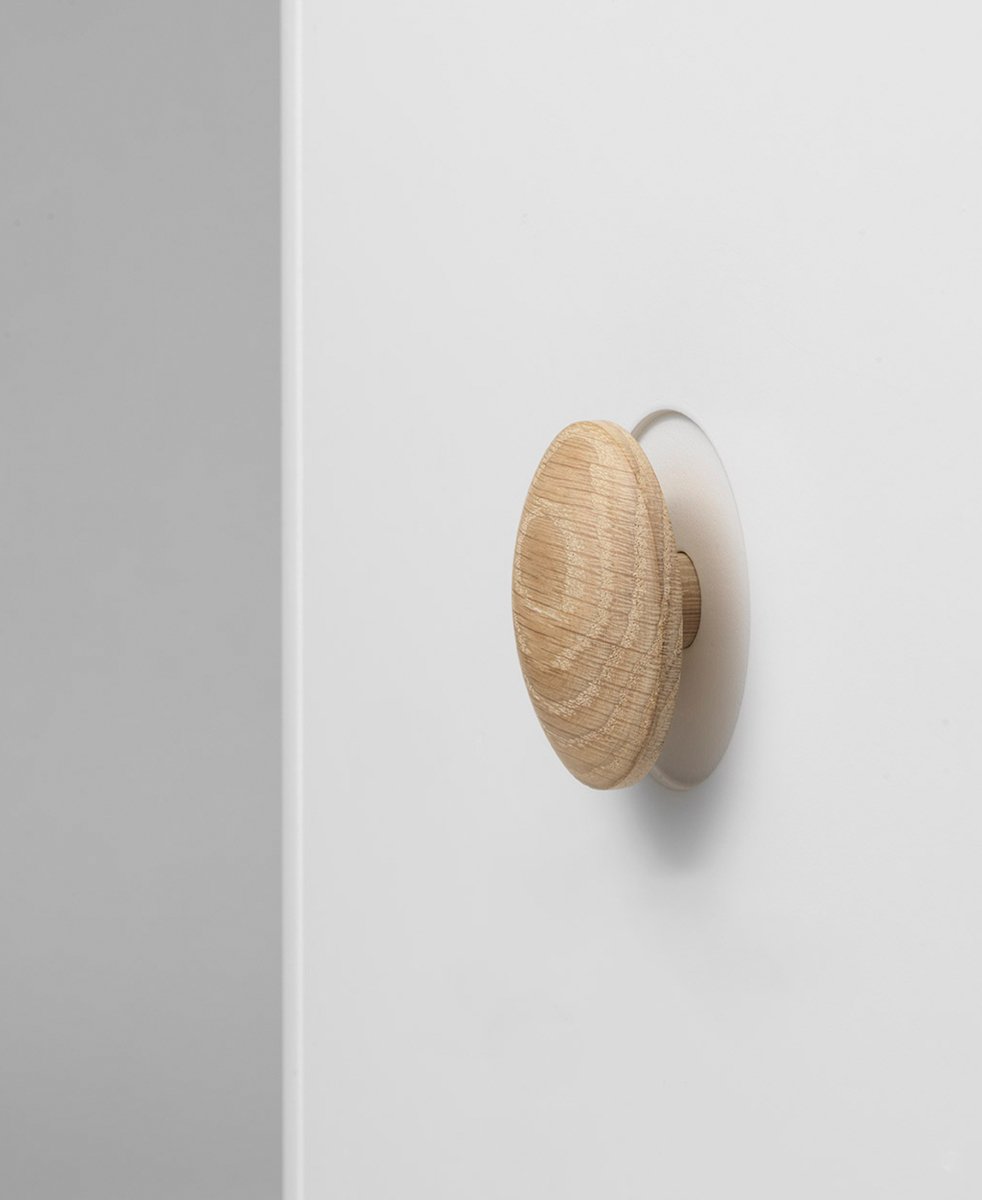 OLIVER FURNITURE - Armoire Multi - Rangement 3 Portes, Blanc/Chêne