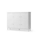 OLIVER FURNITURE - Armoire Multi - Rangement 3 Portes Wood, Blanc
