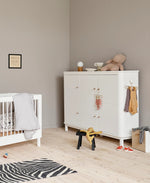 OLIVER FURNITURE - Armoire Multi - Rangement 3 Portes Wood, Blanc