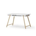 OLIVER FURNITURE - Bureau Junior Camp, Ajustable En Hauteur, Blanc/Chêne