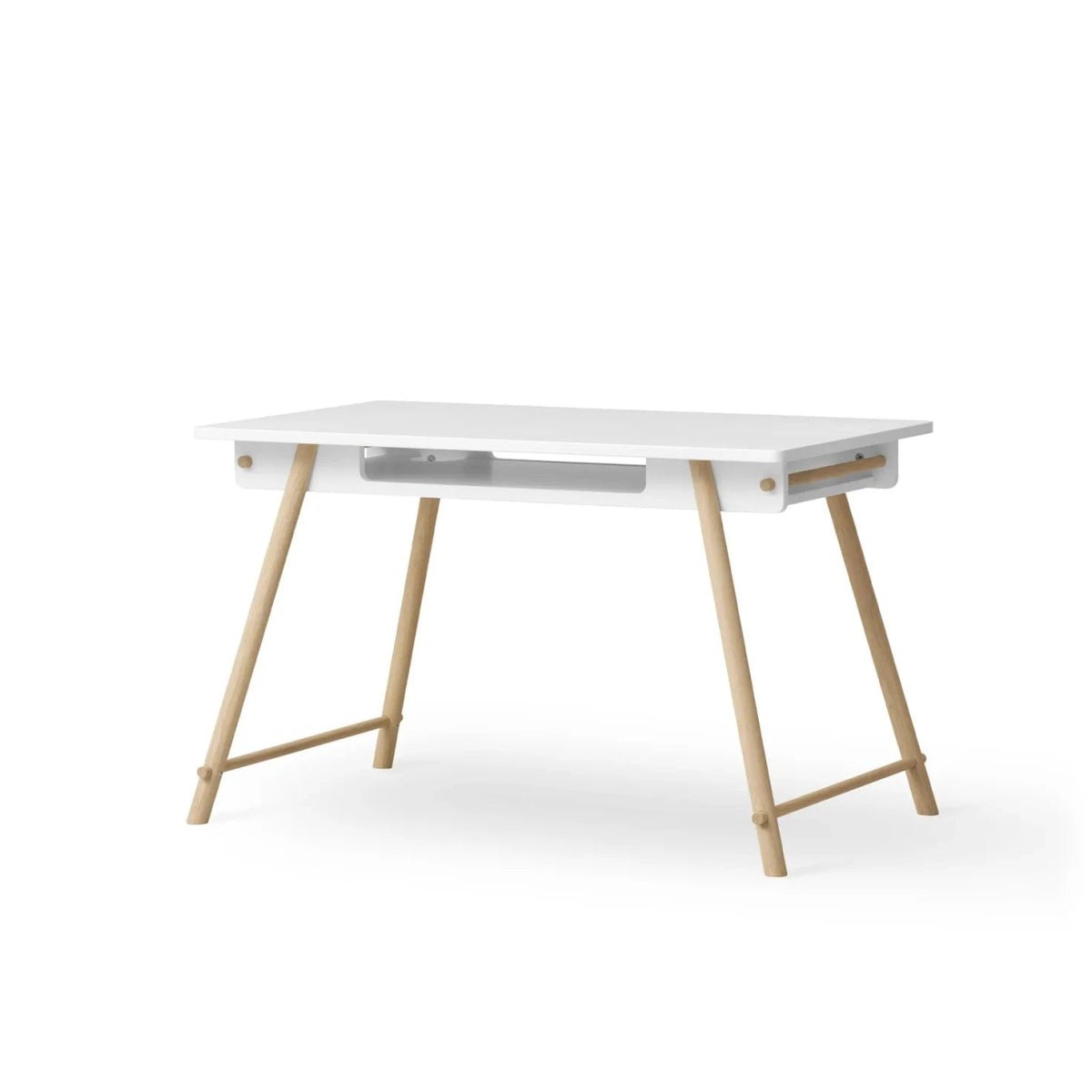 OLIVER FURNITURE - Bureau Junior Camp, Ajustable En Hauteur, Blanc/Chêne