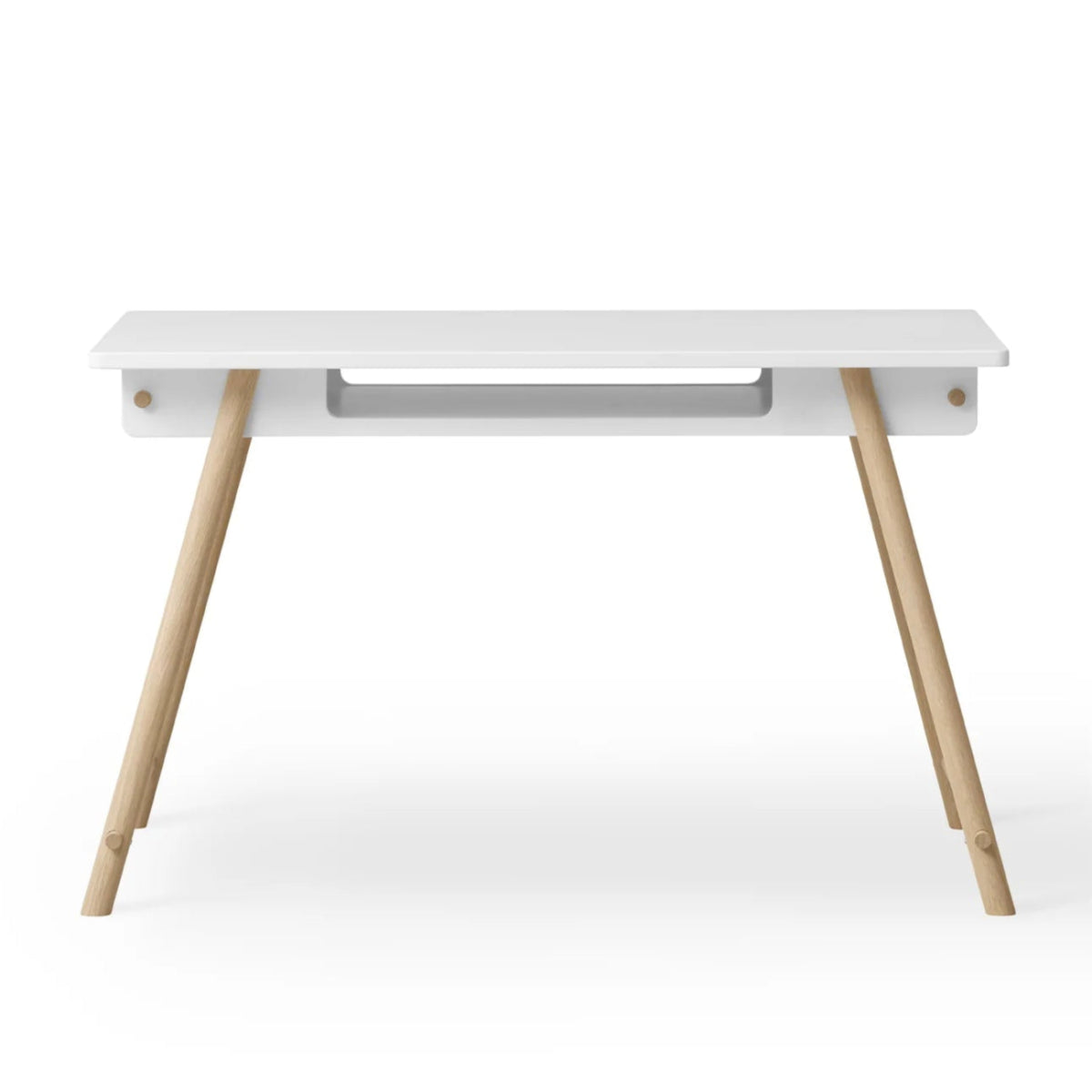 OLIVER FURNITURE - Bureau Junior Camp, Ajustable En Hauteur, Blanc/Chêne