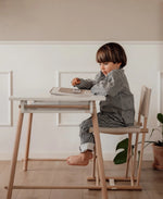 OLIVER FURNITURE - Bureau Junior Oliver Furniture, Ajustable En Hauteur, Blanc/chêne