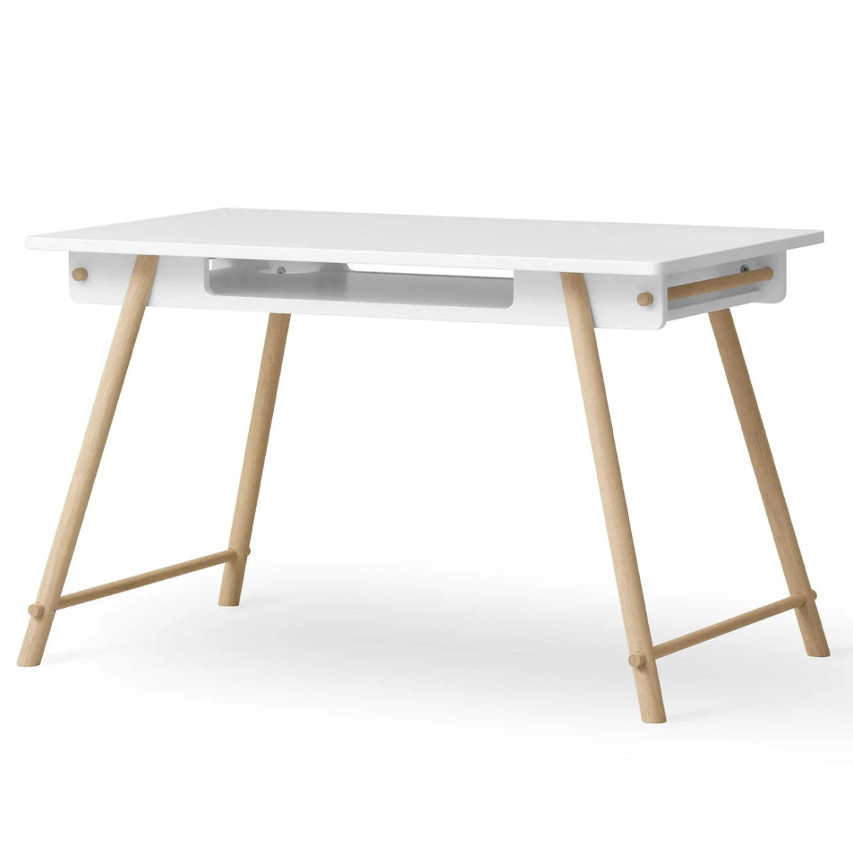 OLIVER FURNITURE - Bureau Junior Oliver Furniture, Ajustable En Hauteur, Blanc/chêne