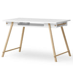 OLIVER FURNITURE - Bureau Junior Oliver Furniture, Ajustable En Hauteur, Blanc/chêne