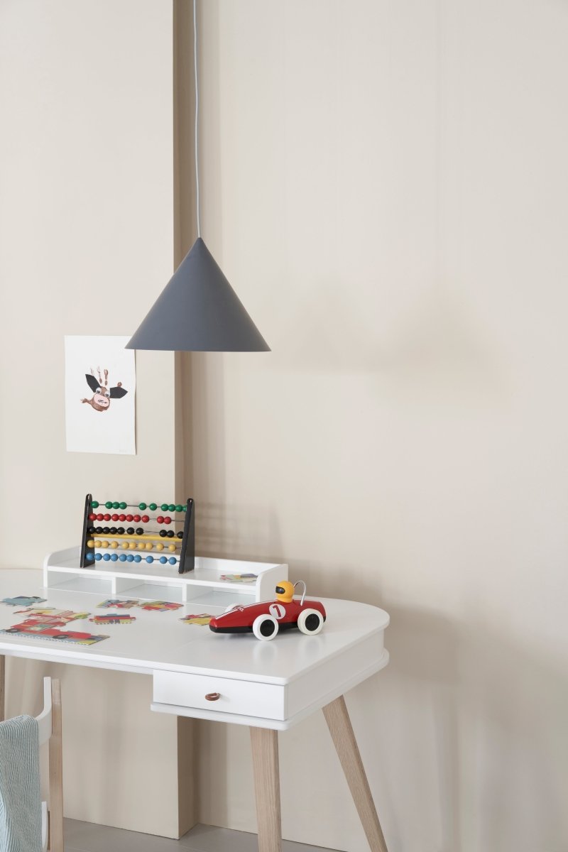 OLIVER FURNITURE - Bureau Wood 66 cm, Blanc/Chêne