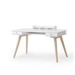 OLIVER FURNITURE - Bureau Wood 66 cm, Blanc/Chêne