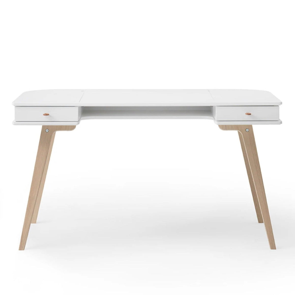 OLIVER FURNITURE - Bureau Wood 66 cm, Blanc/Chêne