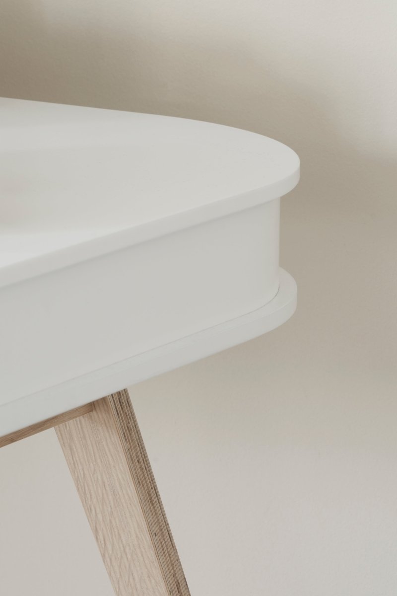 OLIVER FURNITURE - Bureau Wood 66 cm, Blanc/Chêne