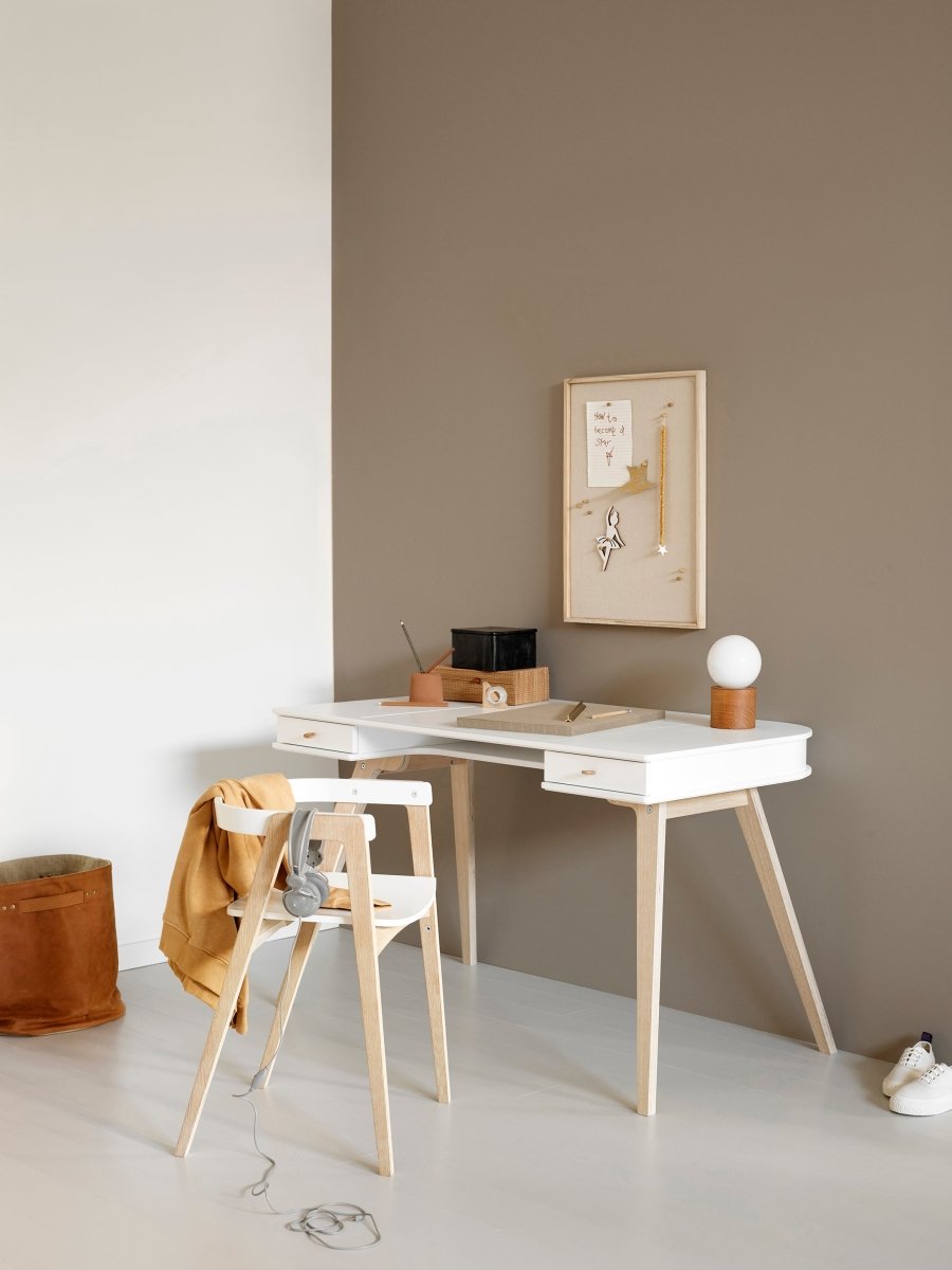 OLIVER FURNITURE - Bureau Wood 72,6 cm, Blanc/Chêne