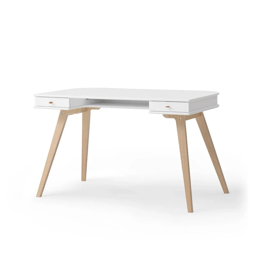OLIVER FURNITURE - Bureau Wood 72,6 cm, Blanc/Chêne