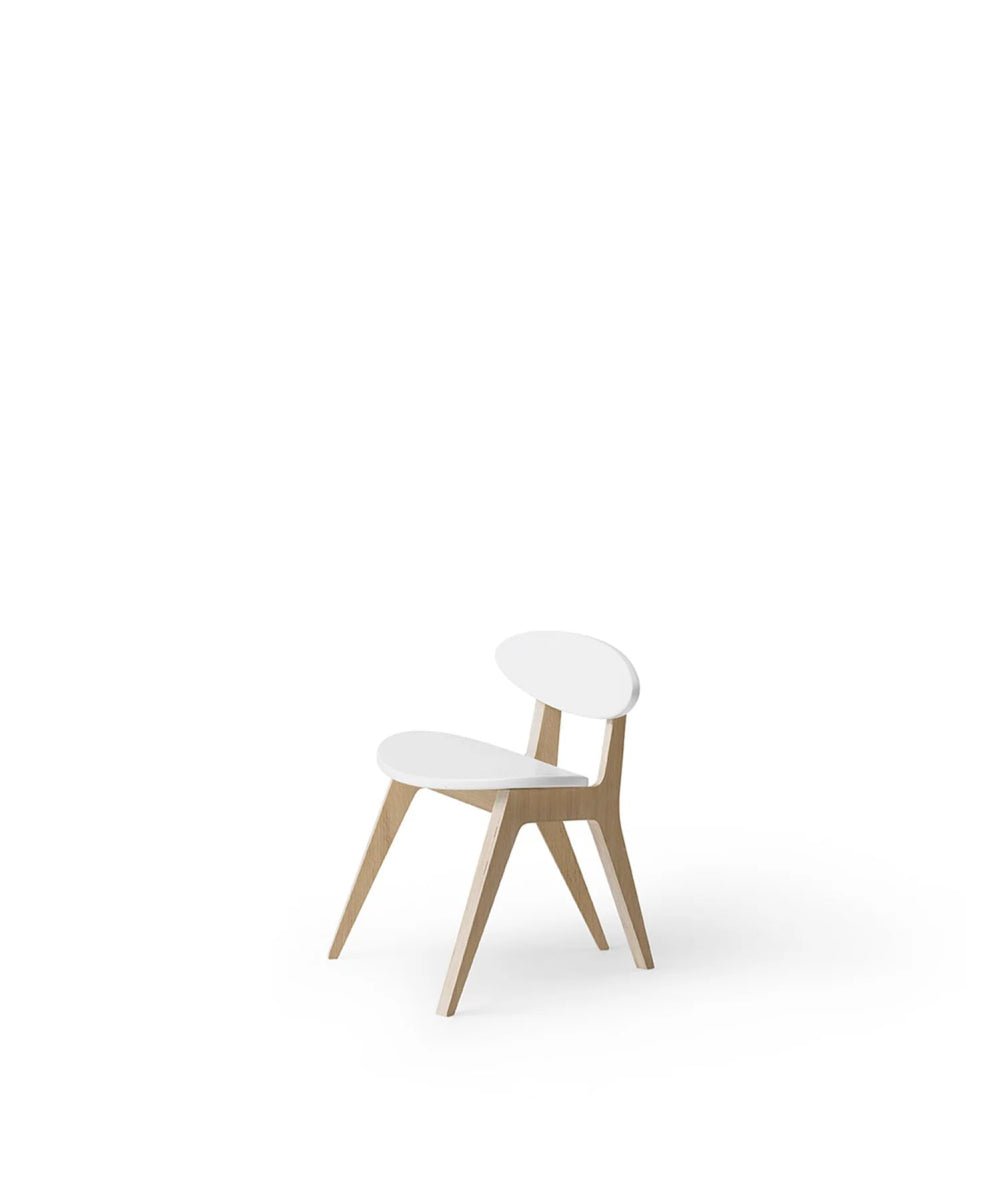OLIVER FURNITURE - Chaise Wood PingPong, Blanc/Chêne