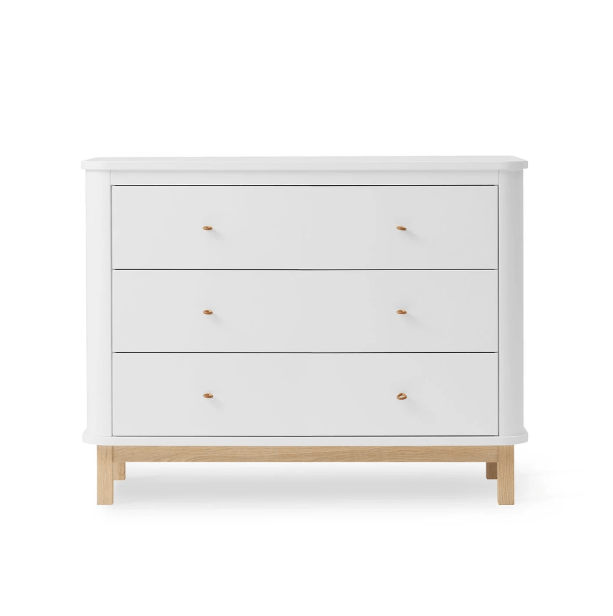 OLIVER FURNITURE - Commode 3 Tiroirs Oliver Furniture - Blanc/chêne - Nouveauté