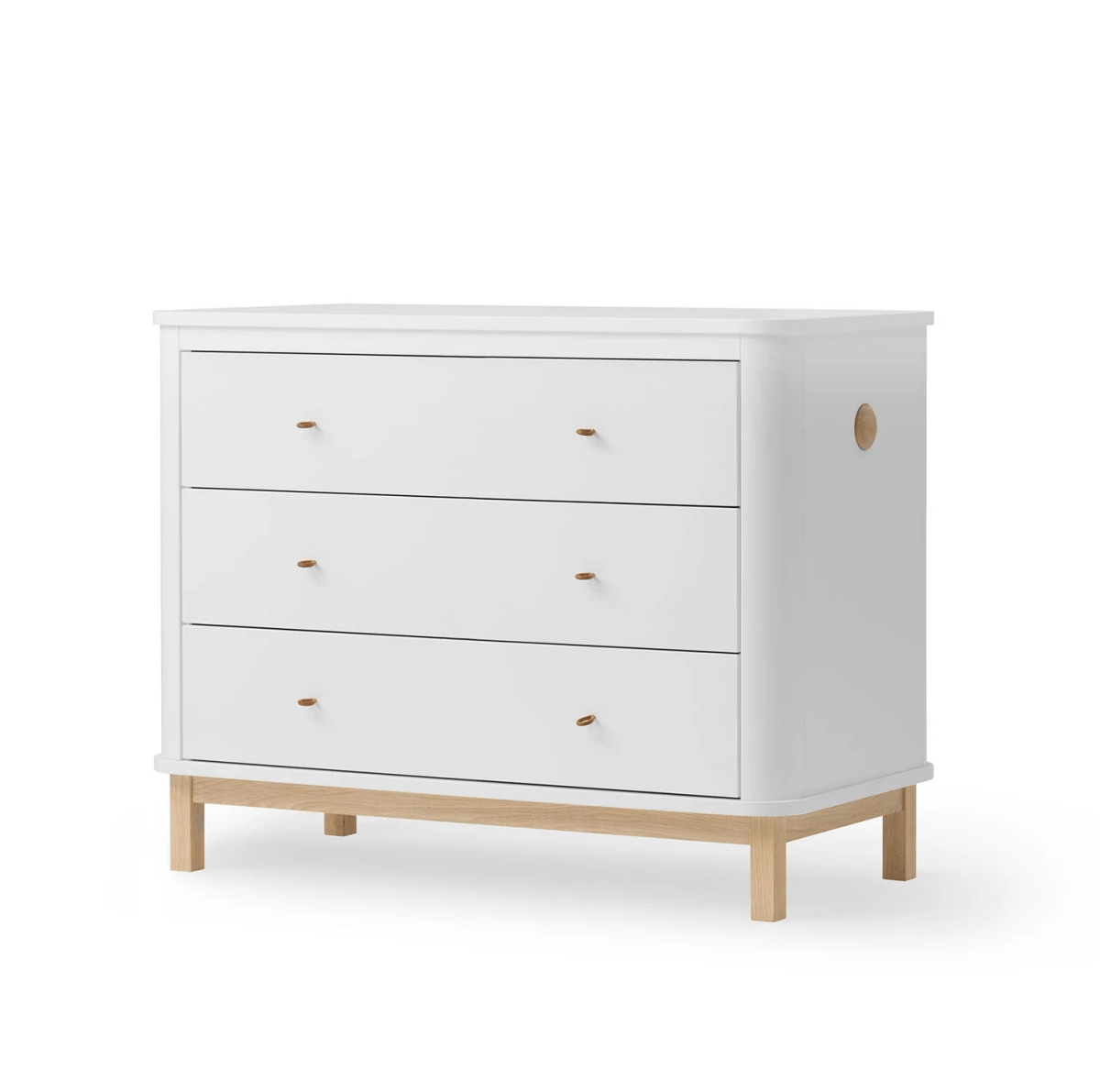 OLIVER FURNITURE - Commode 3 Tiroirs Oliver Furniture - Blanc/chêne - Nouveauté