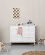 OLIVER FURNITURE - Commode 6 Tiroirs Wood, Blanc/Chêne