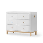 OLIVER FURNITURE - Commode 6 Tiroirs Wood, Blanc/Chêne