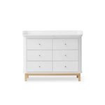 OLIVER FURNITURE - Commode à Langer 6 Tiroirs Wood, Blanc/Chêne