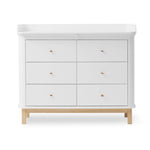 OLIVER FURNITURE - Commode à Langer 6 Tiroirs Wood, Blanc/Chêne