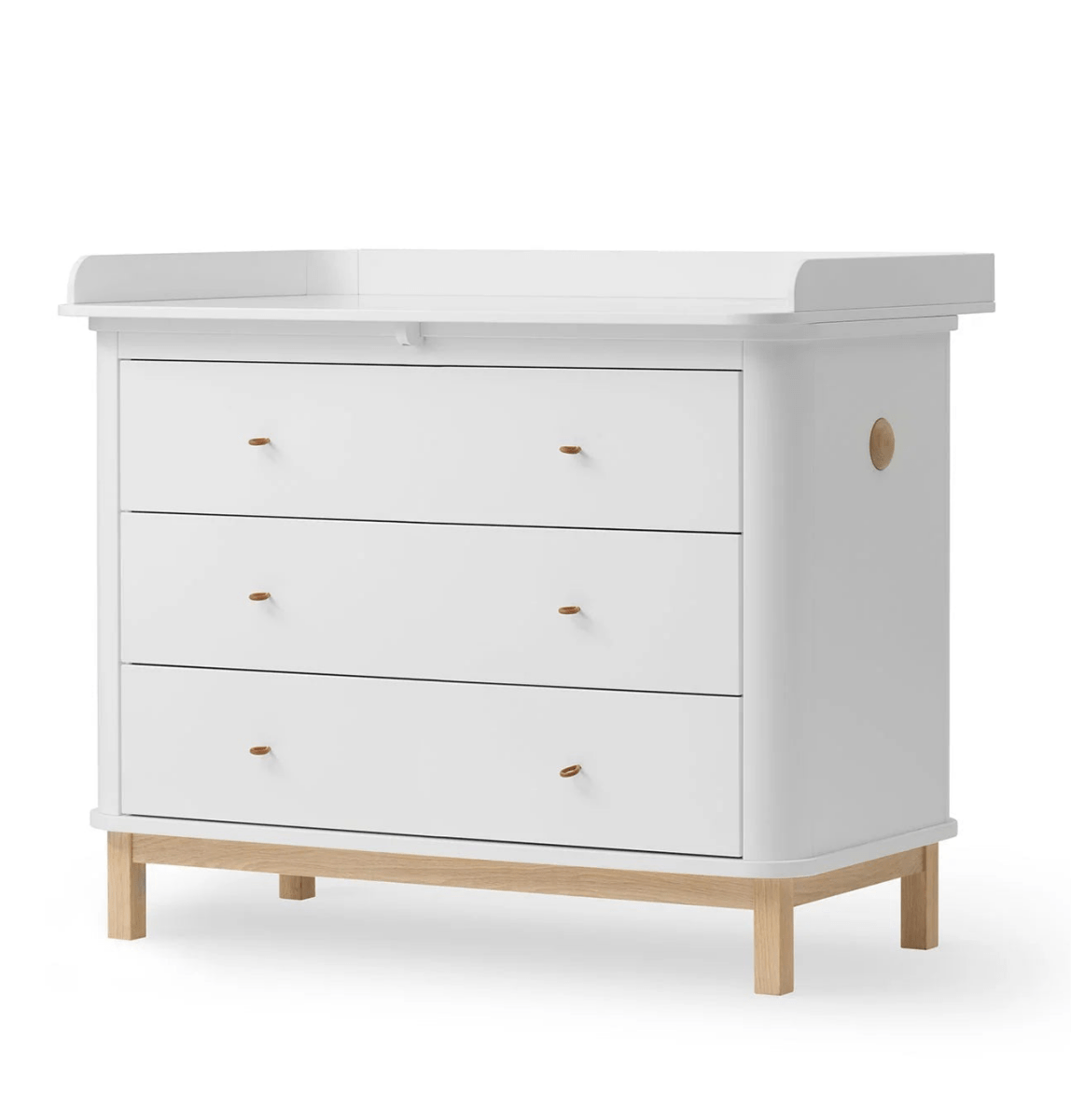 OLIVER FURNITURE - Commode À Langer Oliver Furniture 3 Tiroirs, Blanc/chêne - Nouveauté