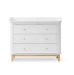 OLIVER FURNITURE - Commode À Langer Oliver Furniture 3 Tiroirs, Blanc/chêne - Nouveauté
