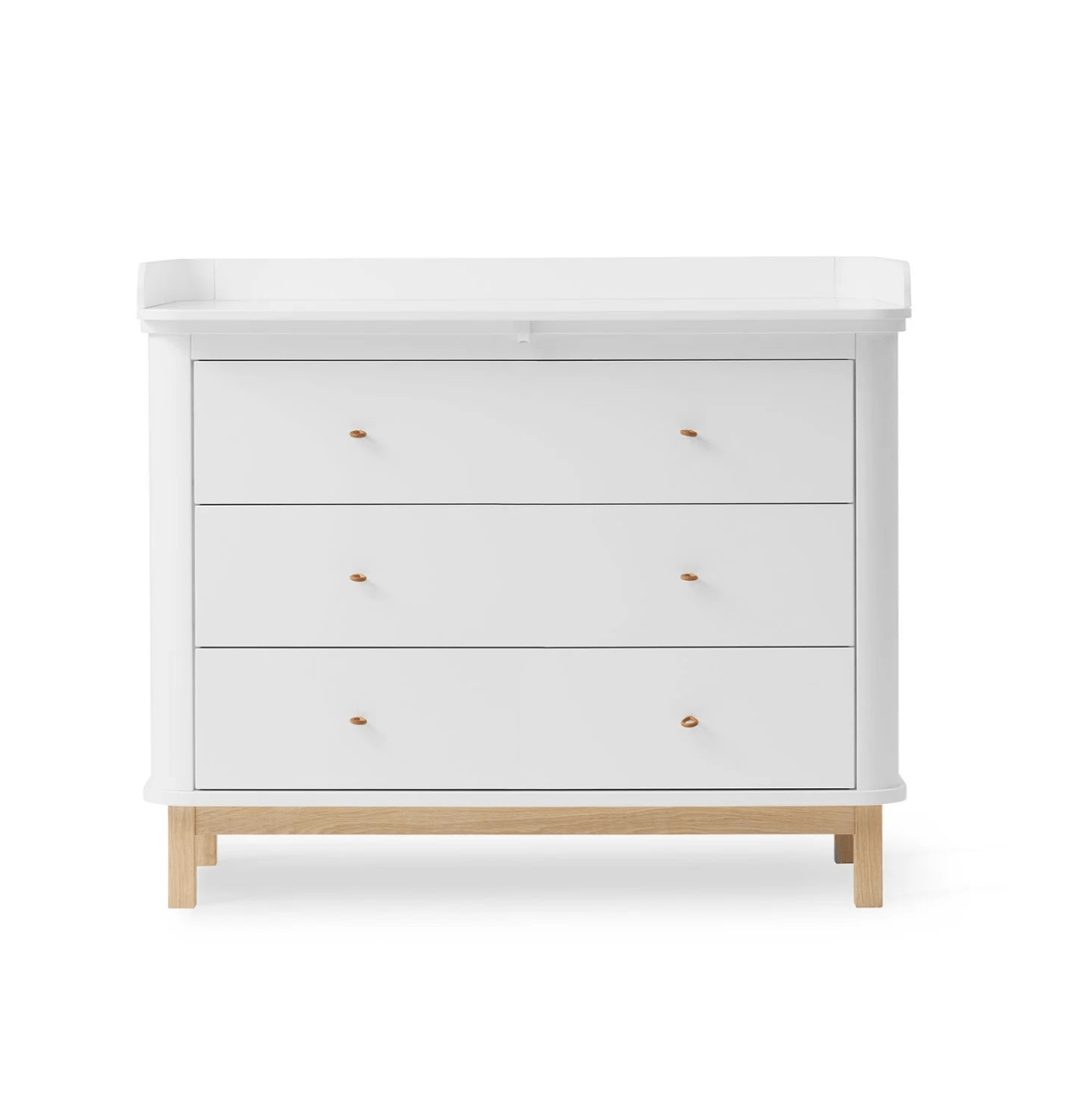 OLIVER FURNITURE - Commode À Langer Oliver Furniture 3 Tiroirs, Blanc/chêne - Nouveauté
