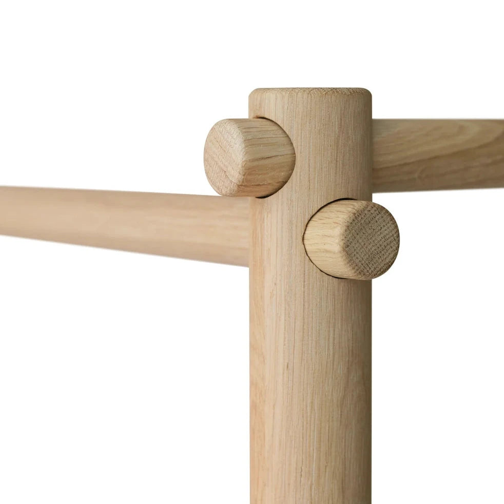 OLIVER FURNITURE - Lit à Baldaquin Camp, Blanc/Chêne 90 x 180 cm