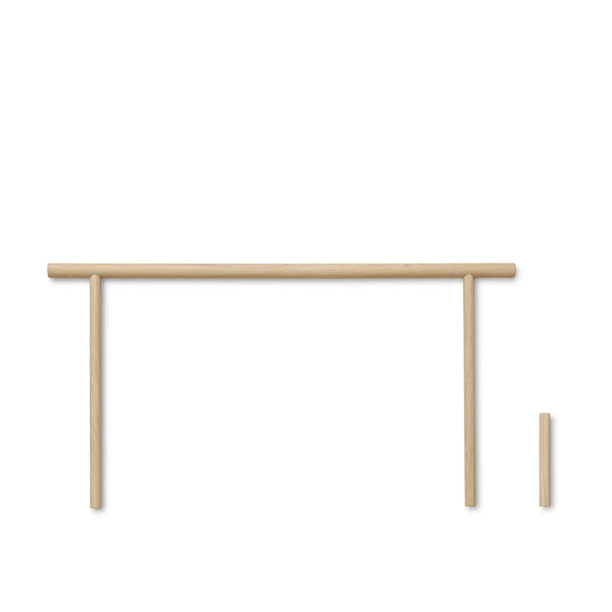 OLIVER FURNITURE - Lit à Baldaquin Camp, Blanc/Chêne 90 x 180 cm