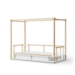 OLIVER FURNITURE - Lit à Baldaquin Camp, Blanc/Chêne 90 x 180 cm