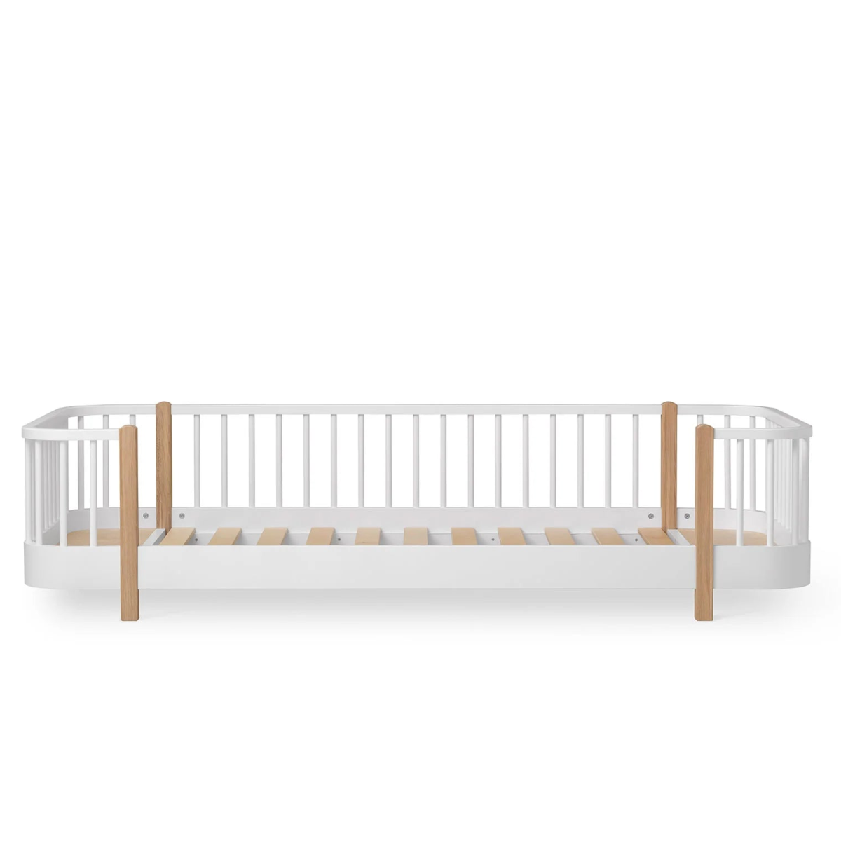 OLIVER FURNITURE - Lit Au Sol Oliver Furniture Original, 90x200 Cm, Blanc/chêne