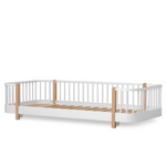 OLIVER FURNITURE - Lit Au Sol Oliver Furniture Original, 90x200 Cm, Blanc/chêne